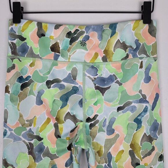Athleta Girl High Rise Printed Chit Chat Capri Crop Leggings Mosaic Camo Size 16 - Picture 6 of 12